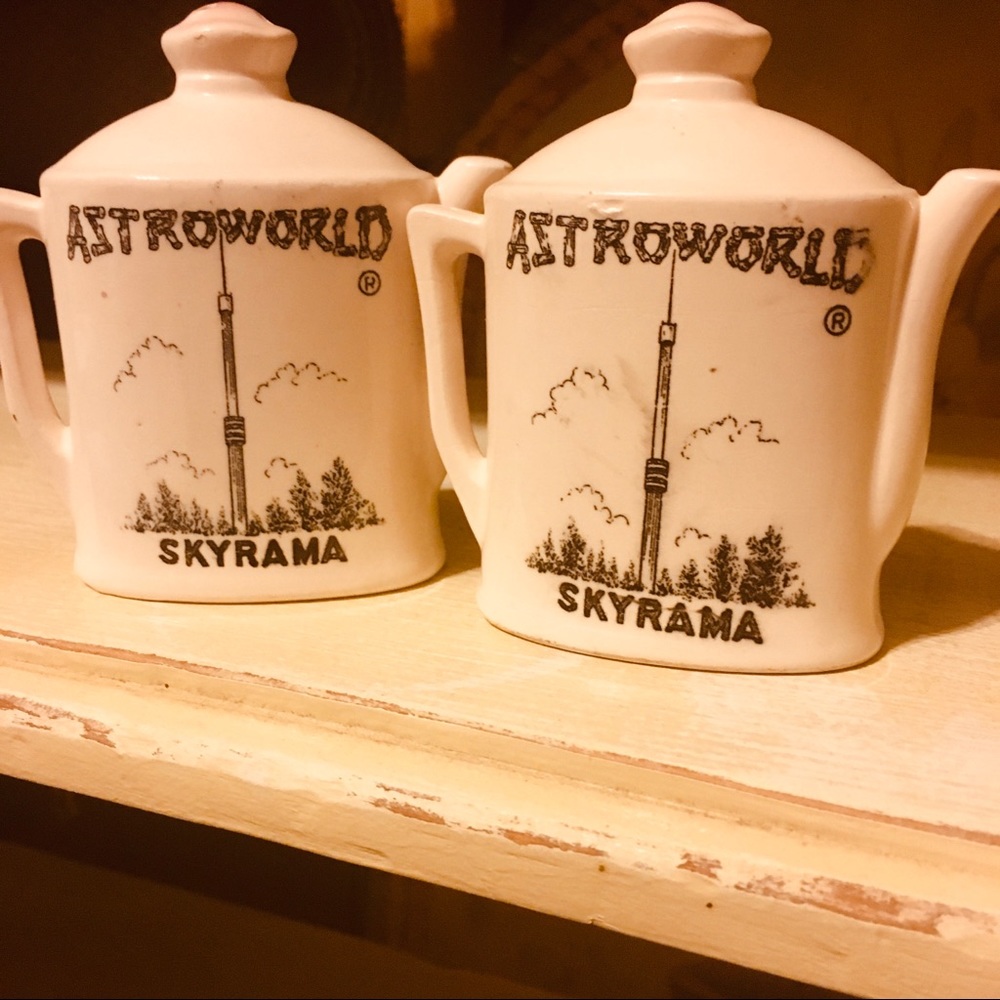 Astroworld salt and pepper shakers